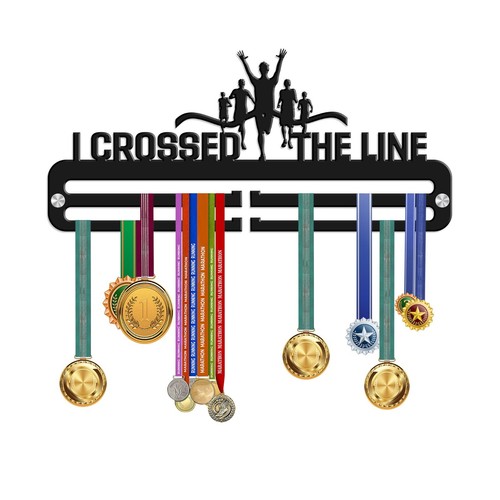 Runner medal display - runner, rack