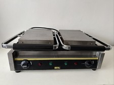 Buffalo DM902 Commercial Ribbed Plate Double Contact Impact Grill Griddle