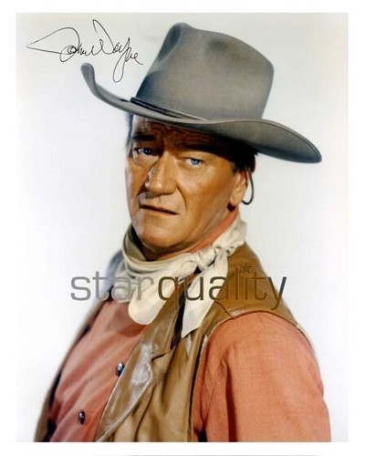 John wayne 10x8 signed - wayne,