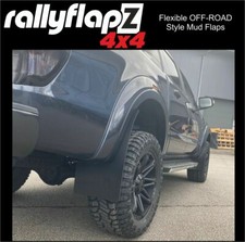 Extended Arch Mud Flaps to FIT: FORD RANGER T7 T8 inc Wildtrak 5mm Matt-Black