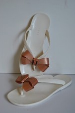 Ivory cream classic bow jelly designer sandals flip flops size 3 (36) Ted Baker