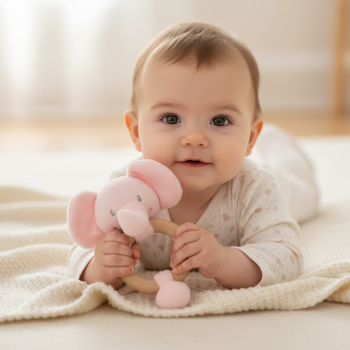 Pink elephant soft - soft, toy