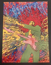 Jimi Hendrix Original 1971 Martin Sharp Poster MS16 BIG O Posters Explosion