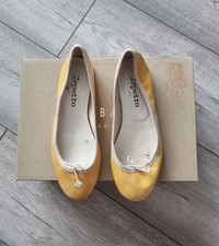 Repetto Paris Ballet Flat Shoes Yellow Patent Leather EU Size 36 UK Size 3.5