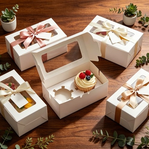 Bakery muffin box for two - box,