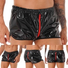 Mens Wet-Look Faux Leather