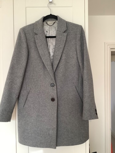 Jigsaw grey wool car - coat, size