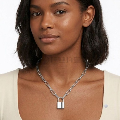 925 sterling silver padlock - silver,