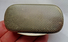 UNUSUAL ANTIQUE GILT METAL NIELLO WORK CHEQUERED SNUFF BOX