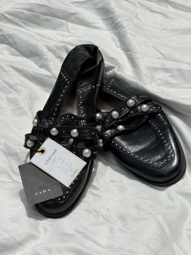 Zara women black - black, leather