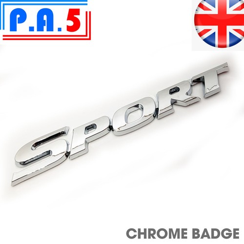 Sport chrome car badge abs - -,