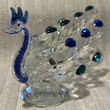 Crystal Glass Peacock Bird