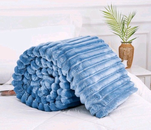 Denim blue ribbed - blue, faux