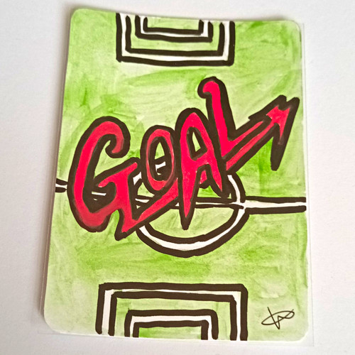 Aceo original goal - original, patterned