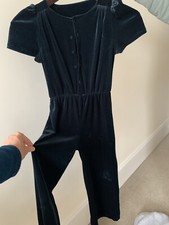 Zara Green Velvet Jump Suit Girls
