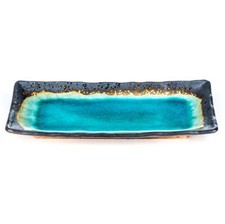 Turquoise Crackleglaze Oblong