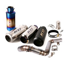 Mid Exhaust System Modified Black Tube Mufflers Pipe For Duke 200 390 2012-2016