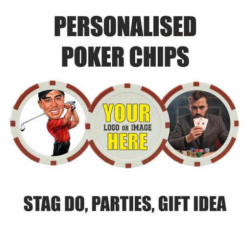 Personalised golf poker chips - golf,
