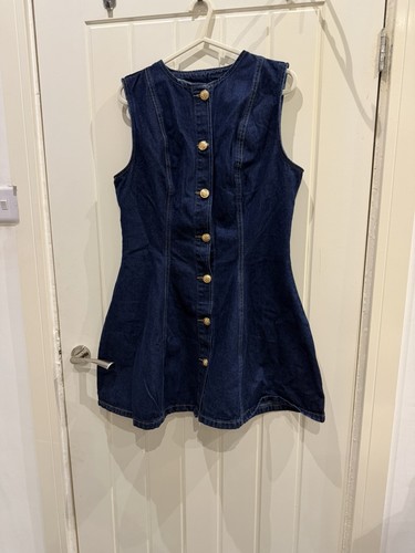Women blue sleeveless denim - blue,