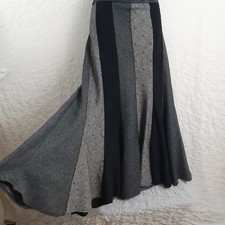 Per Una Tweed Wool Blend Boho Maxi Skirt 16 Long~length 39"