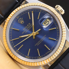 ROLEX DATEJUST 16013 BLUE 18K