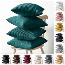 Pack of 4 Jumbo Decorative Velvet Filled Cushions Covers Sofa Car Decor Pillows