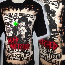 DEAD WRETCHED 100% UNIQUE  PUNK T SHIRT XXL BAD CLOWN CLOTHING
