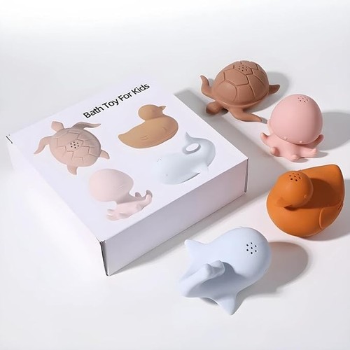 Silicone bath toys pack - silicone,