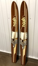 Vintage Nash Wooden Water Skis Youth Size Jr Ski