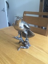 Micheal Simpson 303NP Nickel Plated Resin Sculpture of a Falcon