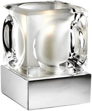 Silver Chrome Ice Cube Glass