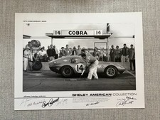 Shelby American Collection Poster Ft Team Signatures Cobra GT40 GT350 Carroll #1