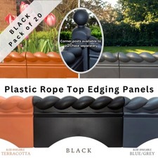 20x Black Rope Top Plastic