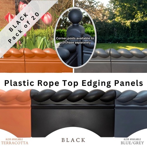 20x black rope - 20x, plastic