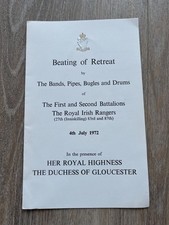 beating the retreat .1st and 2nd battalions the royal irish rangers 1972