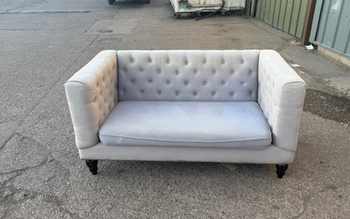 Grey fabric chesterfield - grey,