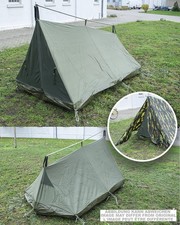 Surplus Belgian ARMY M56 Jigsaw Camo 2 Man Tent Rain Fly Poles Stakes For Repair