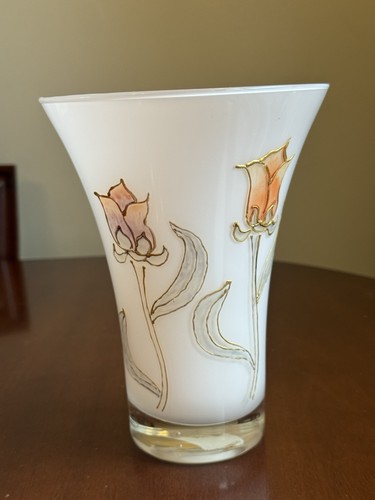 Hand painted floral milky - floral,