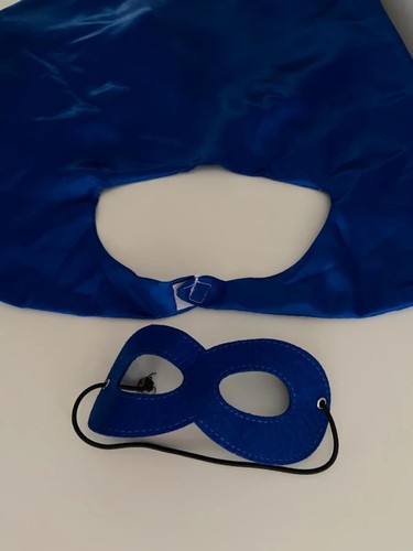 Blue superhero mask - mask, cape