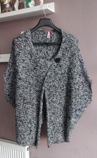Oversized L Knit Cape Cardigan