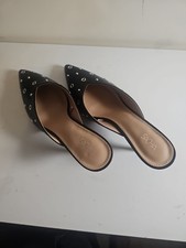 Black Studed Mules Size 8 EU42