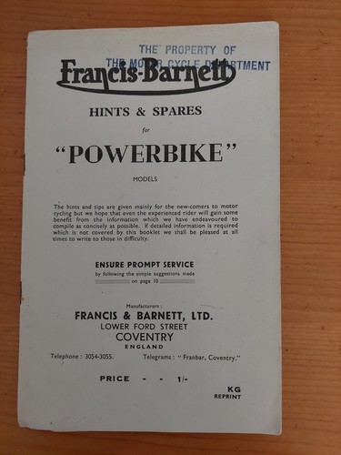 Francis barnett autocycle - barnett,