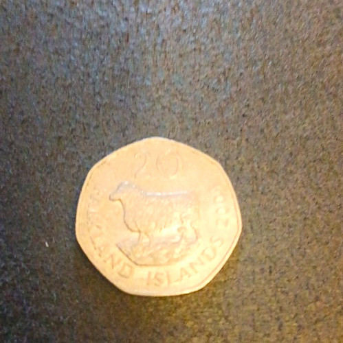 Falkland island pence coin - island,