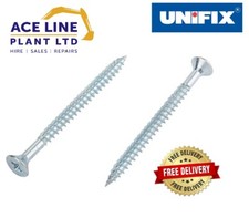 Unifix TwinQwik Woodscrews Pozi Countersunk Twin Thread- All Sizes Available