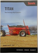 Original Teagle Rear Discharge Muck Spreaders Brochure, From 6 - 15 Cubic Metres