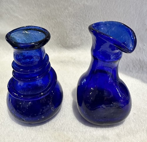 Pair vintage cobalt blue - pair,