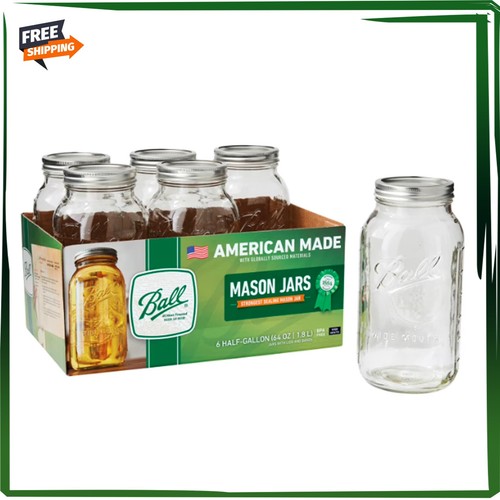 Ball glass mason jar - mason, w/lid
