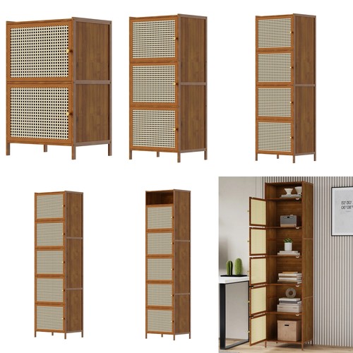 Tier tall bamboo bookcase - tier,