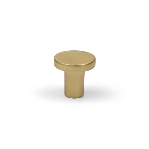 Satin brass cabinet knobs - knobs, gold