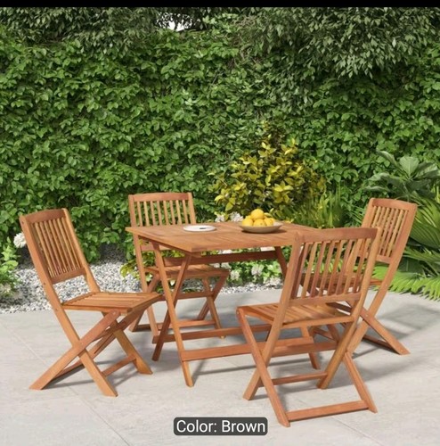 4pc patio dining set acacia - patio,